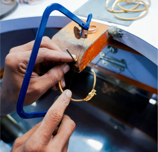 Skilled karigar at the workbench