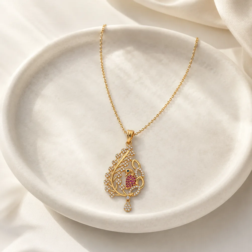 18KT Pendant & Earrings Set